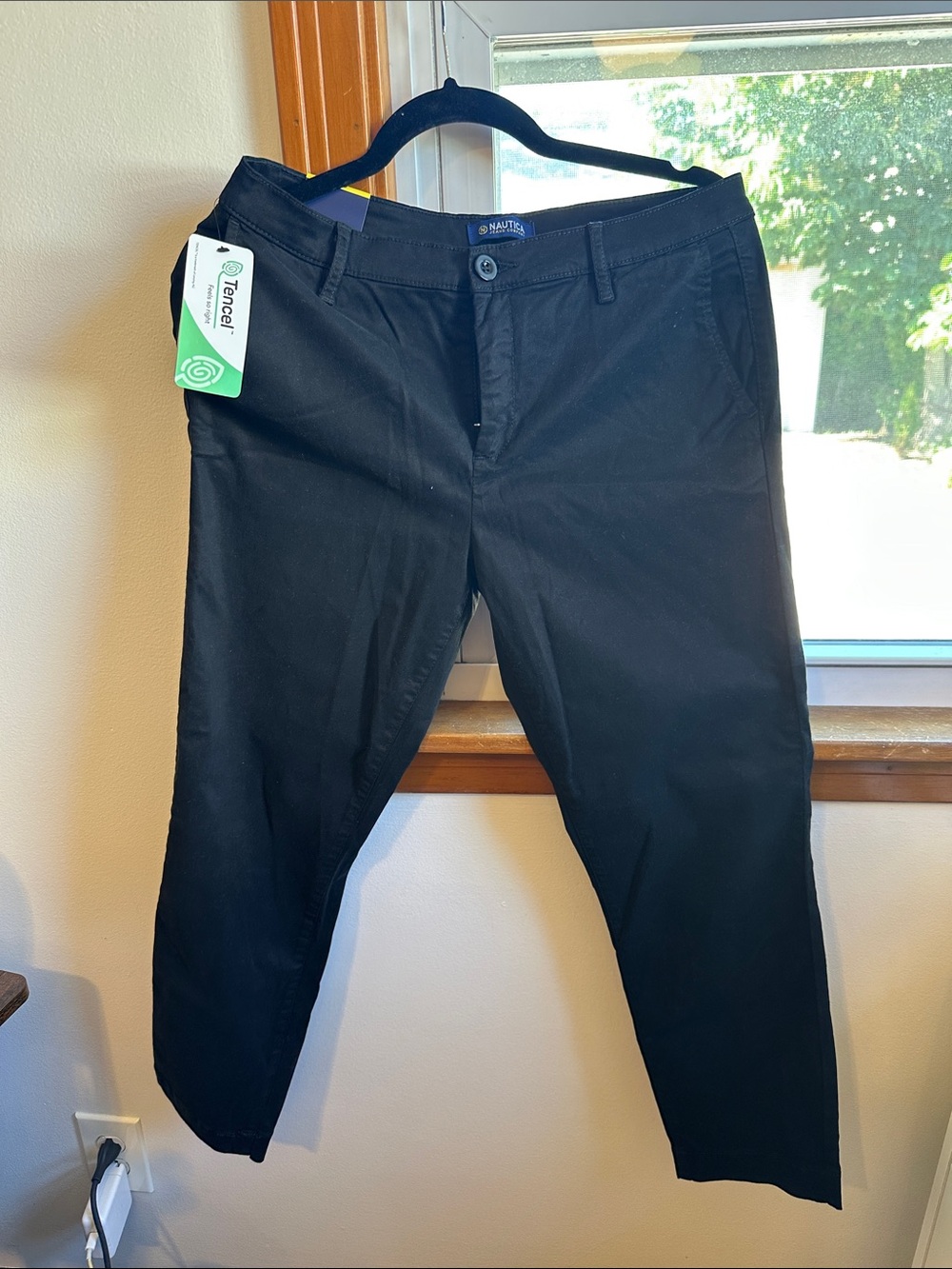 Nautica Women’s Black Tencel Ankle Trouser - Classic Straight Fit